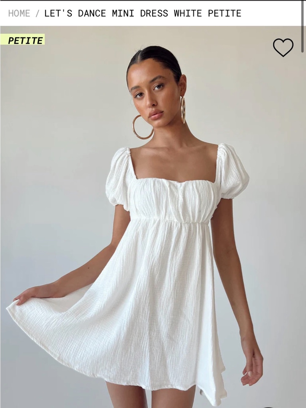 Princess Polly Let’s Dance Mini Dress White Petite